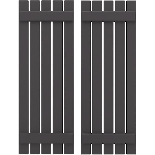 Ekena Millwork Americraft 5-Board, 2 Batten Exterior Real Wood Spaced Board-n-Batten Shutters, ARW101SB519X77SMH, PR ARW101SB519X77SMH - main